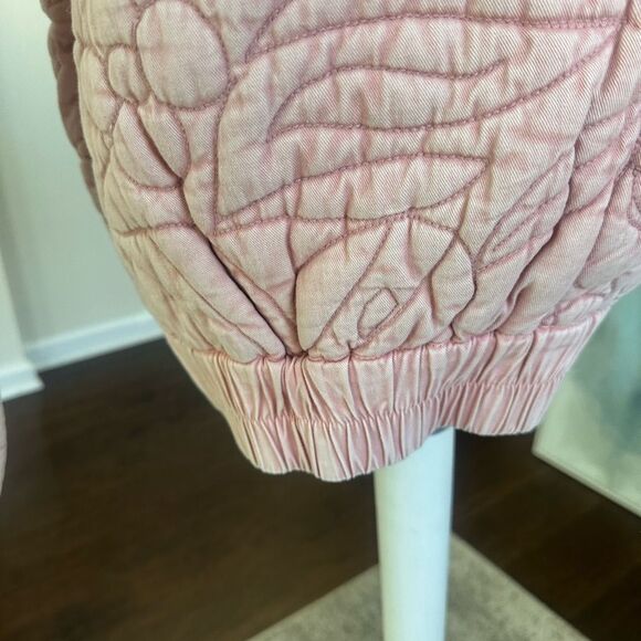 Anthropologie Relaxed Quilted Jacket Floral Cozy Evenings M - Picture 7 of 11